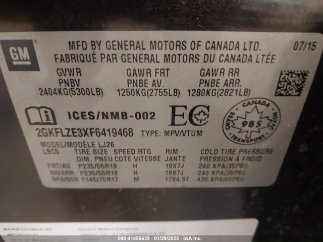 2GKFLZE3XF6419468 GMC Terrain Denali