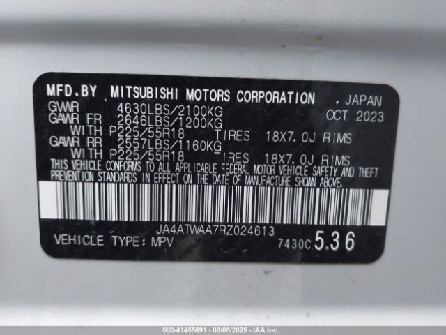 2024 MITSUBISHI ECLIPSE CROSS JA4ATWAA7RZ024613 Photo 8