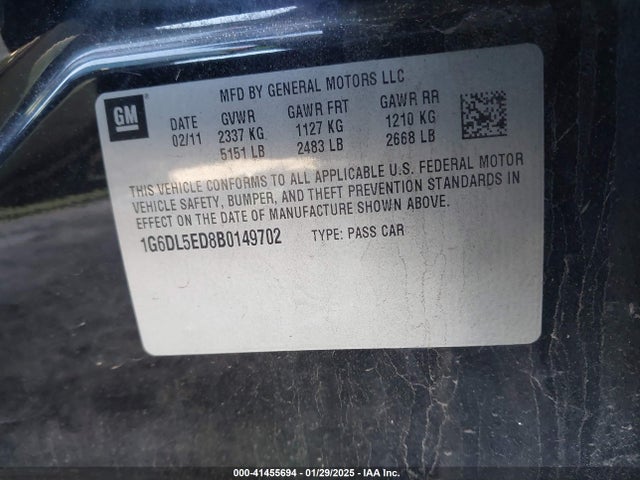 2011 CADILLAC CTS 1G6DL5ED8B0149702 Photo 8