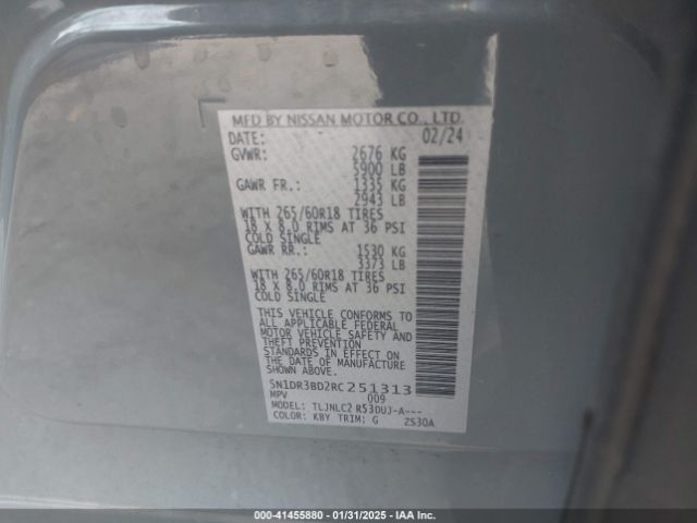 5N1DR3BD2RC251313 Nissan Pathfinder Rock Creek 4wd