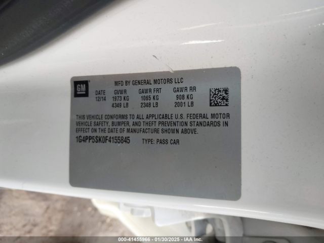 1G4PP5SK0F4155845 Buick Verano