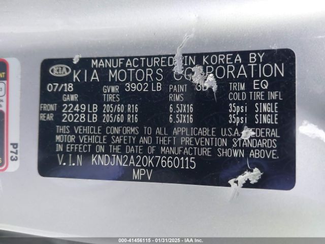 KNDJN2A20K7660115 KIA Soul