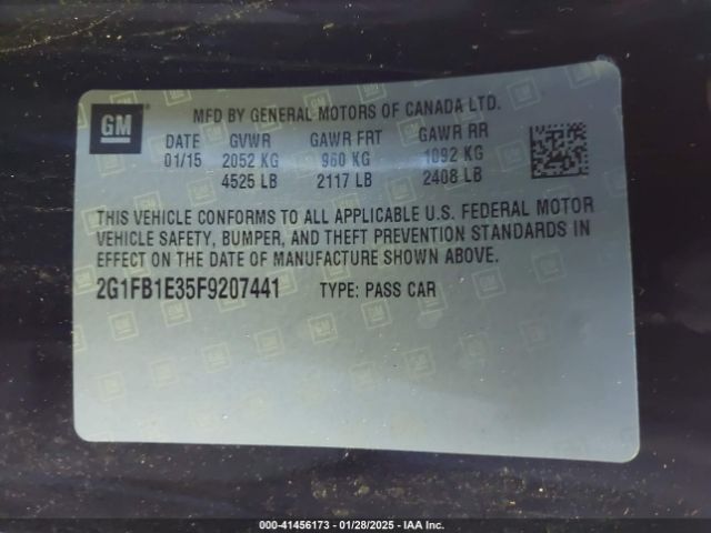 2G1FB1E35F9207441 Chevrolet Camaro 2ls