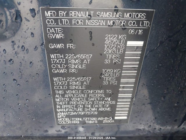 Nissan ROGUE SV 2016 KNMAT2MV7GP711709 Image 9