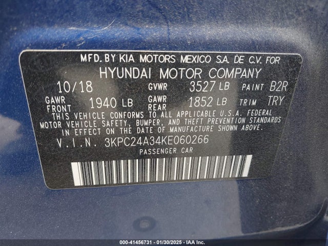 Hyundai ACCENT SE 2019 3KPC24A34KE060266 Image 9