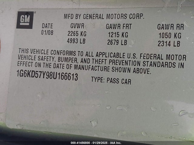 2008 CADILLAC DTS 1G6KD57Y98U166613 Photo 8