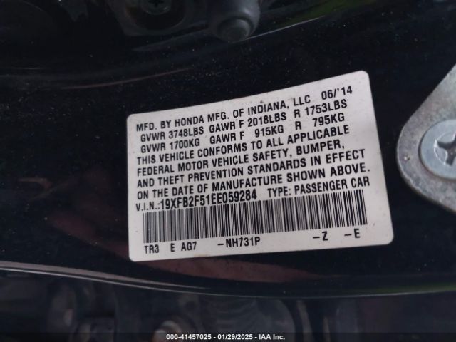 19XFB2F51EE059284 Honda Civic Lx