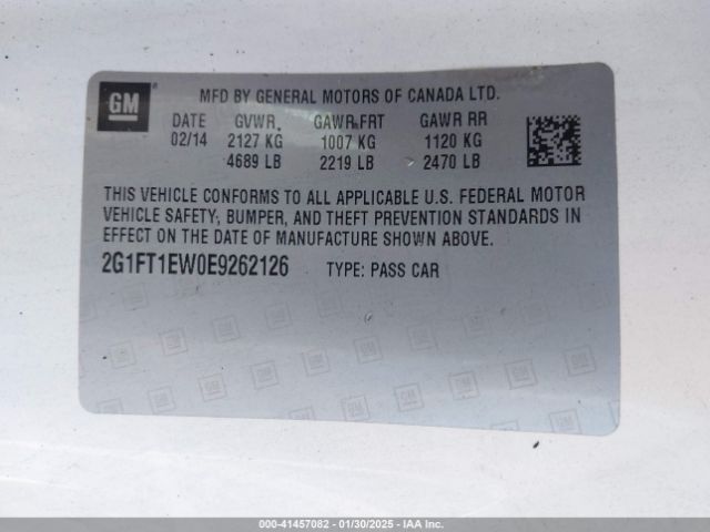 2G1FT1EW0E9262126 Chevrolet CAMARO 2SS