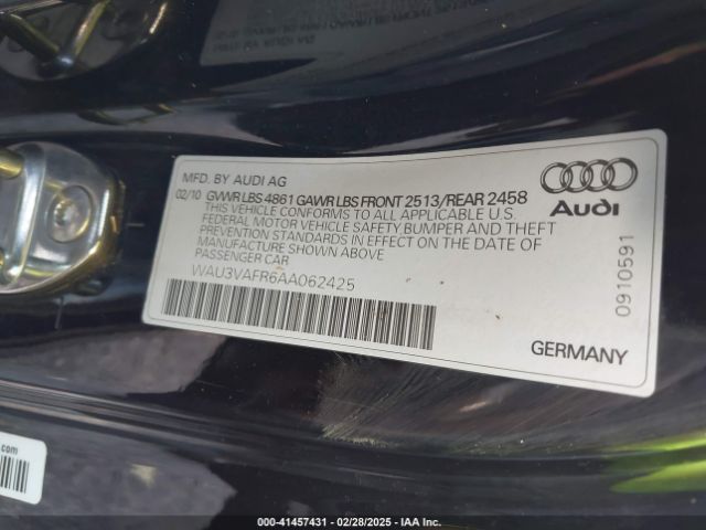 2010 AUDI S5 WAU3VAFR6AA062425 Photo 8
