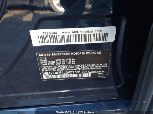 2018 BMW 740I WBA7E4C54JGV23736 Photo 8