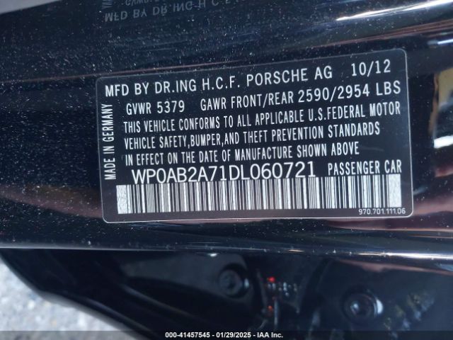 2013 PORSCHE PANAMERA WP0AB2A71DL060721 Photo 8