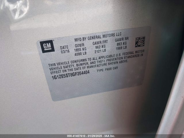 1G1ZE5ST8GF264404 Chevrolet lfv - di: direct injection, vvt, gen1 gmna