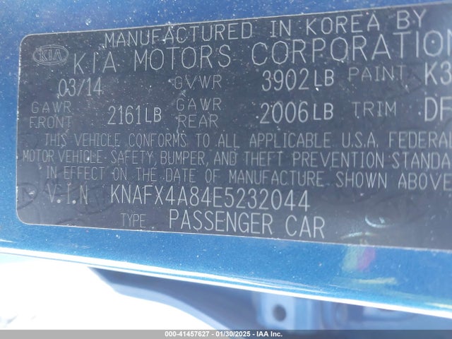 KIA FORTE EX 2014 KNAFX4A84E5232044 Image 9