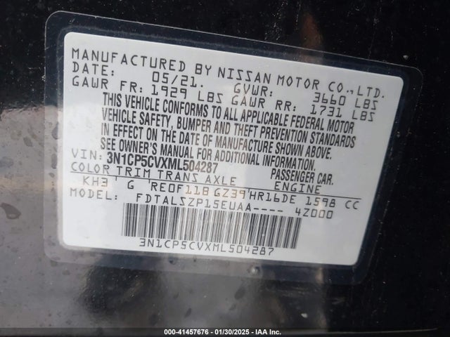 Nissan Kicks Sv Xtronic Cvt 2021 3N1CP5CVXML504287 Image 9