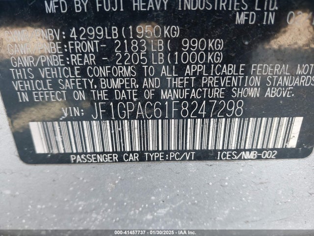 Subaru Impreza 2.0i Premium 2015 JF1GPAC61F8247298 Image 9