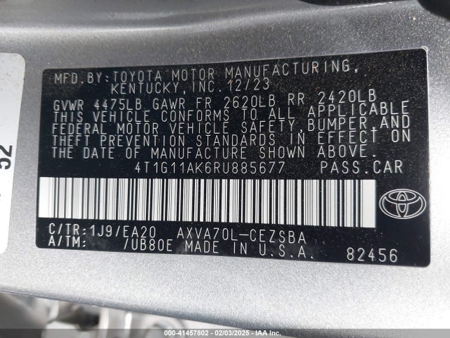 Toyota CAMRY SE 2024 4T1G11AK6RU885677 Image 9