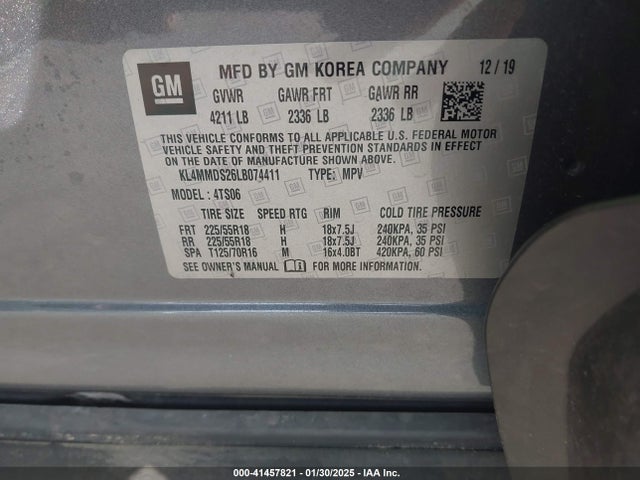 KL4MMDS26LB074411 Buick Encore Gx Fwd Select