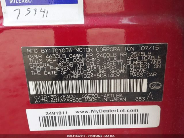JTHBF1D24F5081409 Lexus IS 250