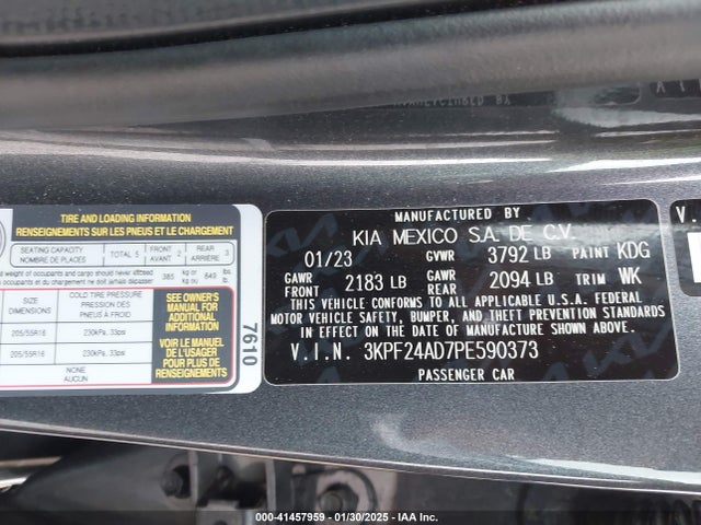 KIA Forte Lxs 2023 3KPF24AD7PE590373 Image 9