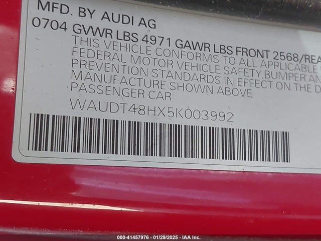 2005 AUDI A4 WAUDT48HX5K003992 Photo 8