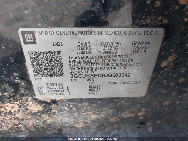 Chevrolet Silverado 1500 2lz 2018 3GCUKSEC8JG603642 Image 9
