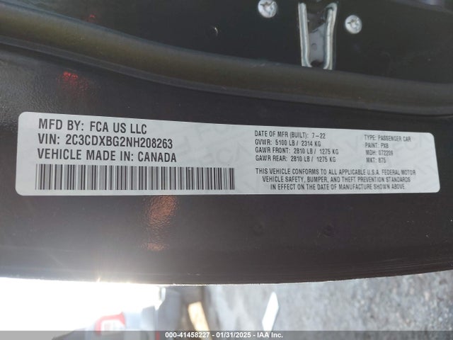 Dodge Charger Sxt Rwd 2022 2C3CDXBG2NH208263 Image 9