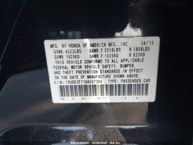 19UDE2F71GA007368 Acura ILX