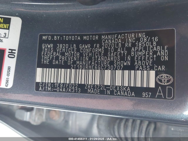 Toyota Corolla S Plus 2016 2T1BURHE6GC730707 Image 9