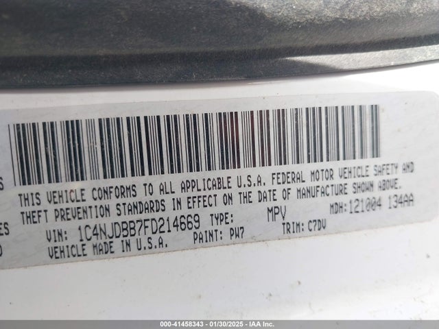 1C4NJDBB7FD214669 Jeep Compass Sport