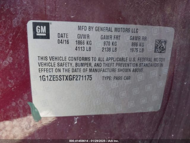 1G1ZE5STXGF271175 Chevrolet MALIBU 1LT