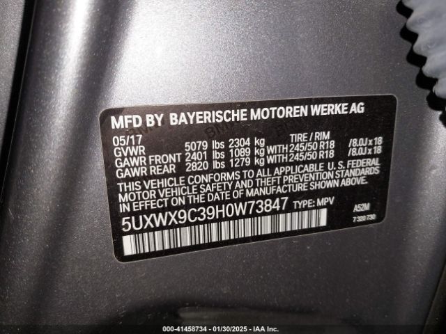 5UXWX9C39H0W73847 BMW X3 Xdrive28i