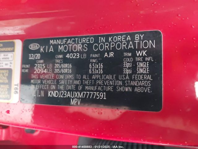 KNDJ23AUXM7777591 KIA SOUL S