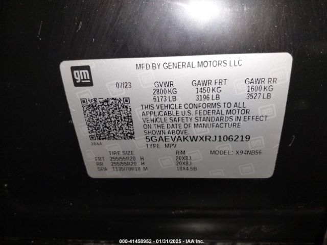 5GAEVAKWXRJ106219 Buick Enclave Essence Awd