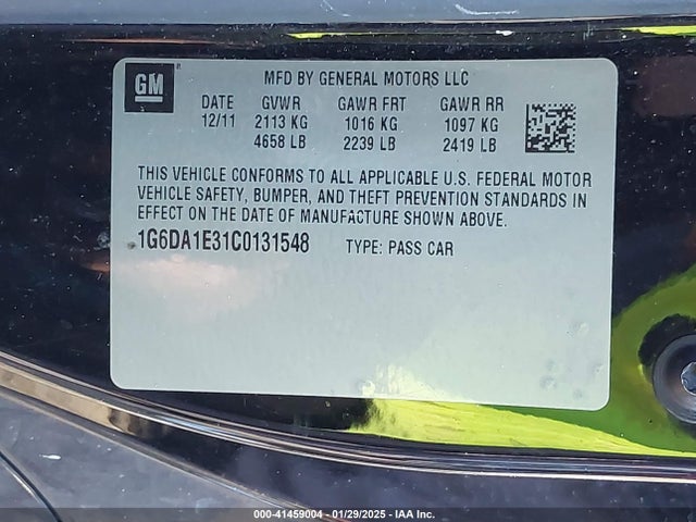 2012 CADILLAC CTS 1G6DA1E31C0131548 Photo 8