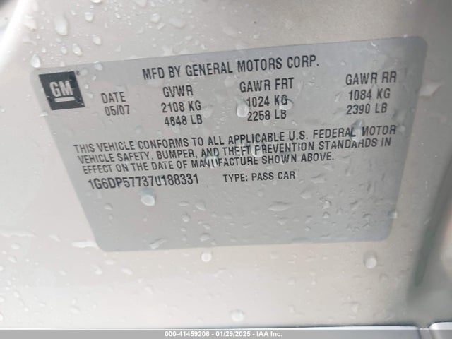2007 CADILLAC CTS 1G6DP577370188331 Photo 8