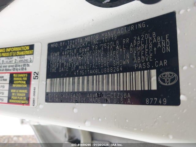 4T1G11AK8LU888264 Toyota CAMRY SE