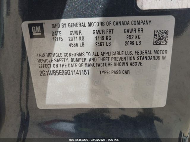 2G1WB5E36G1141151 Chevrolet Impala Limited Lt