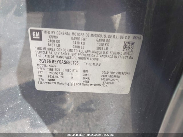 2010 CADILLAC SRX 3GYFNBEY0AS650795 Photo 8