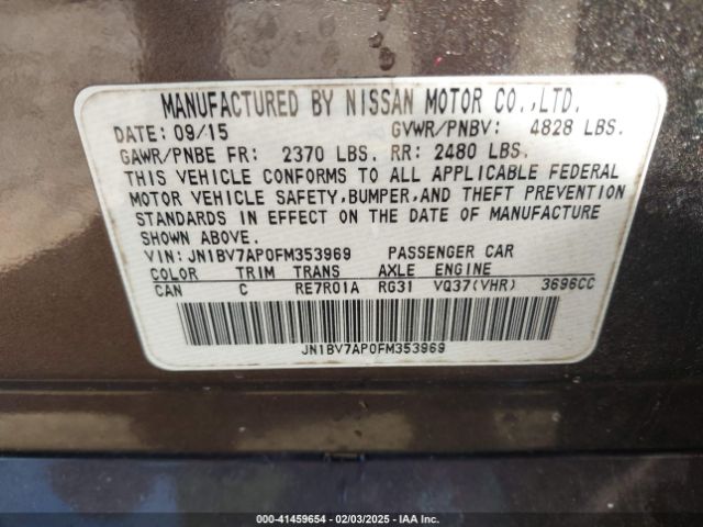 JN1BV7AP0FM353969 Infiniti Q50 Premium