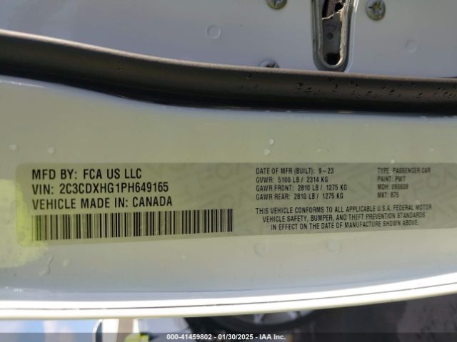 2C3CDXHG1PH649165 Dodge CHARGER GT