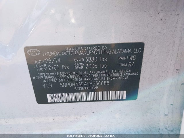 5NPDH4AE4FH556688 Hyundai ELANTRA SE