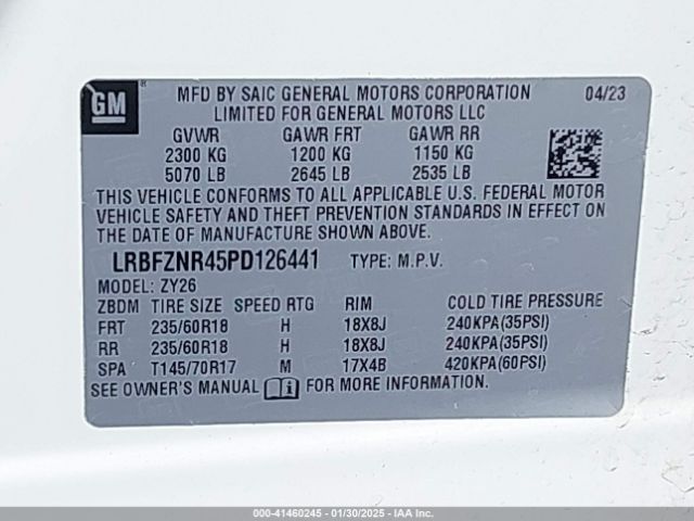 LRBFZNR45PD126441 Buick Envision Essence Fwd