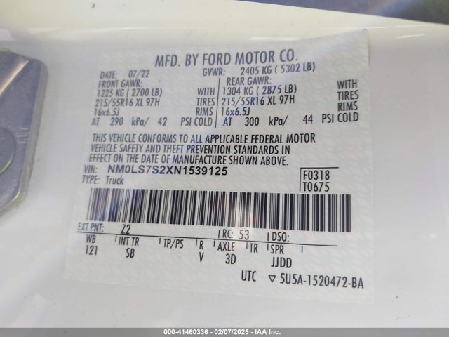 Ford Transit Connect Xl Cargo Van 2022 NM0LS7S2XN1539125 Image 9