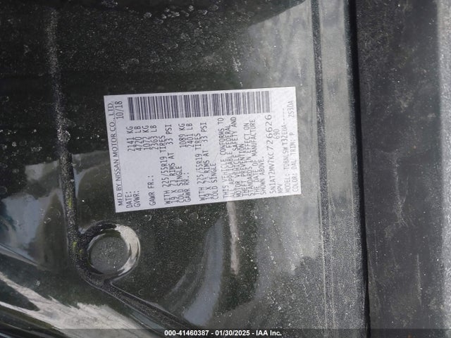 Nissan Rogue Sl 2019 5N1AT2MV7KC726626 Image 9
