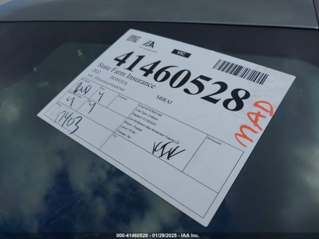 JTDAAAAA7NA007463 Toyota Mirai Xle