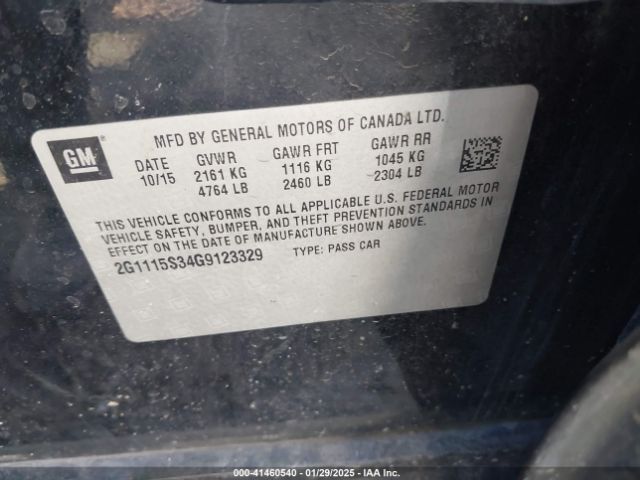 2G1115S34G9123329 Chevrolet Impala 2lt