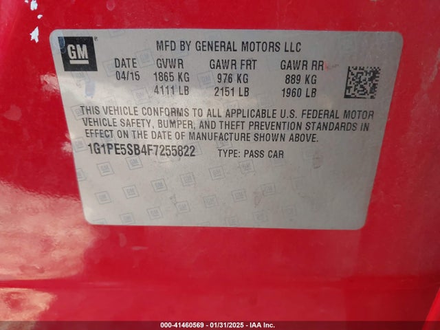 Chevrolet Cruze 2lt Auto 2015 1G1PE5SB4F7255822 Image 9