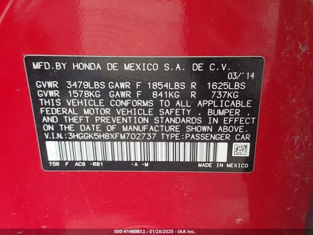 3HGGK5H8XFM702737 Honda Fit Ex/ex-l