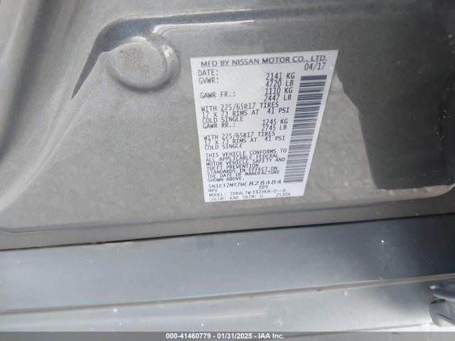 5N1ET2MT7HC828484 Nissan Rogue Hybrid Sv