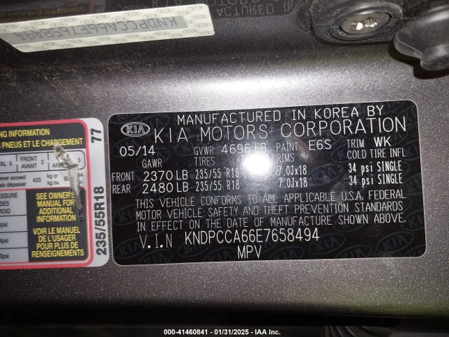 KIA Sportage Sx 2014 KNDPCCA66E7658494 Image 9